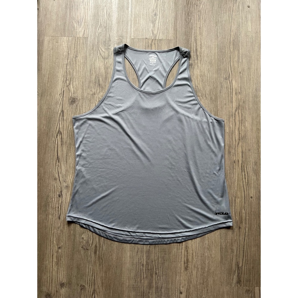 Tesla Men's Athletic Racerback Grey Tank Top Size XL